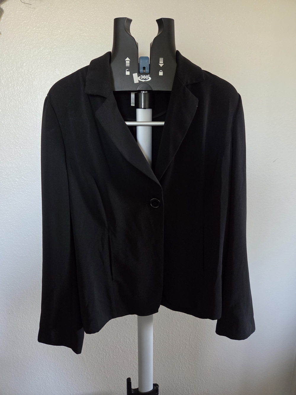 Vintage Spiegel Black Single-Button Women's Blazer